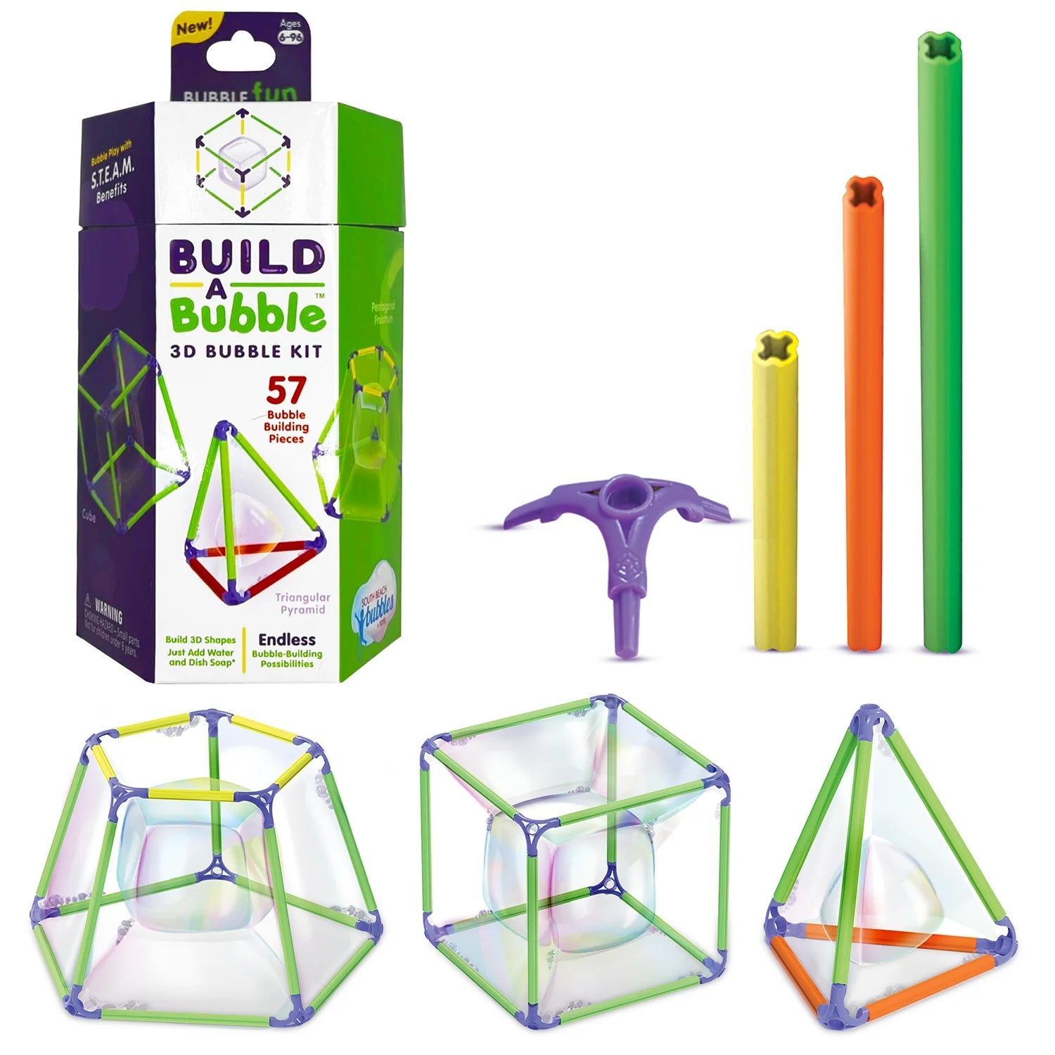South Beach Bubbles Build-A-Bubble 3D Bubble Maker Kit for Kids 6 & Up-SOUTH BEACH BUBBLES-Little Giant Kidz