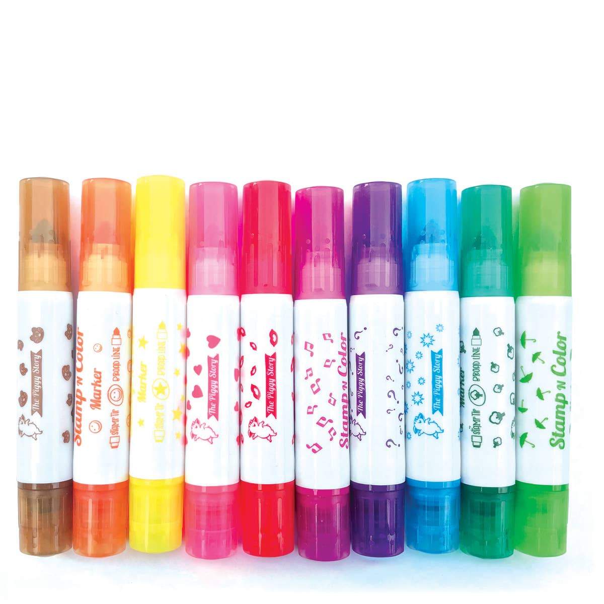 Stamp n Color Markers- Dinosaur World-The Piggy Story-Little Giant Kidz