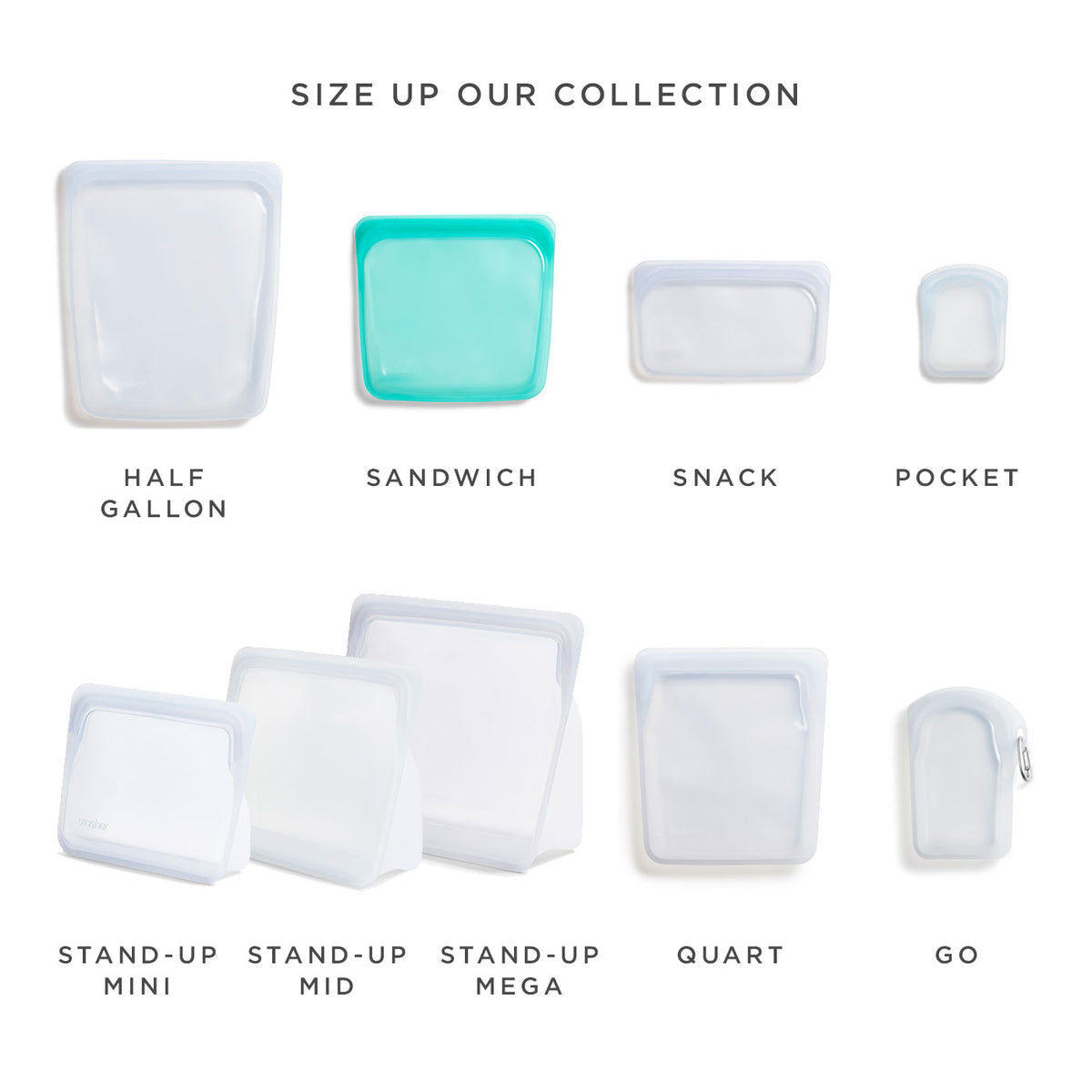 Stasher® Silicone Reusable 15 oz Sandwich Storage Bag – Neighborly