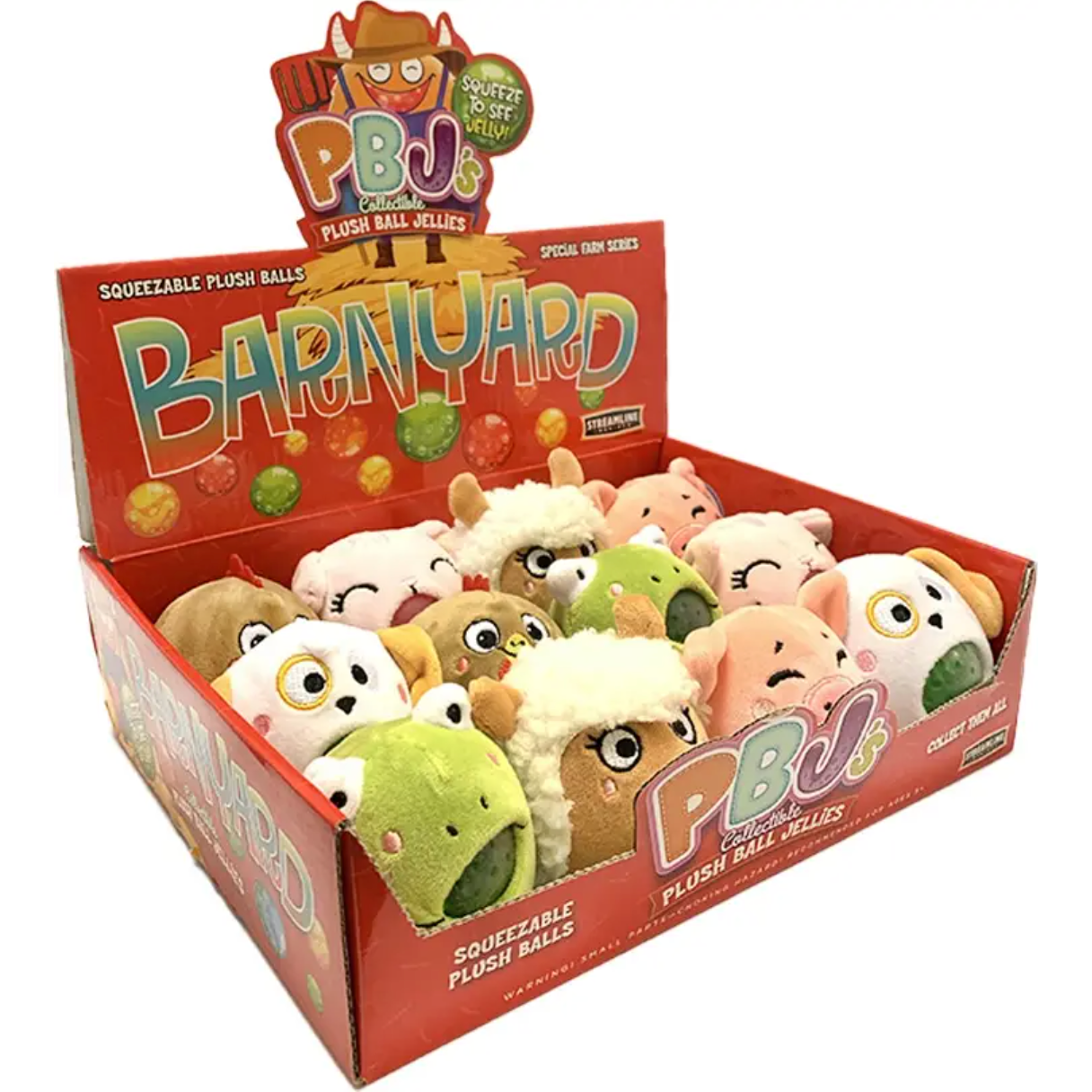 Streamline Imagined PBJ's Plush Ball Jellies - Barnyard Series (1 Each)-Streamline Imagined-Little Giant Kidz