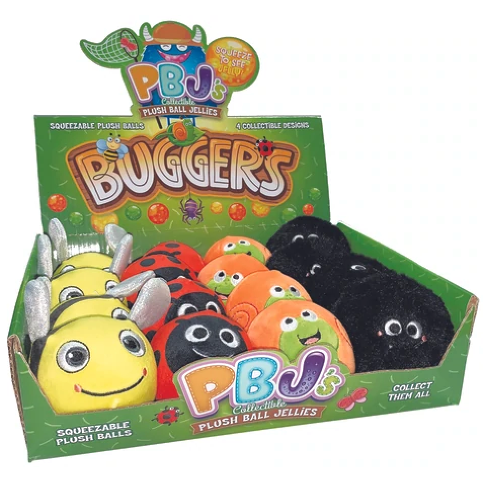 Streamline Imagined PBJ's Plush Ball Jellies - Bugger (1 Each)-Streamline Imagined-Little Giant Kidz
