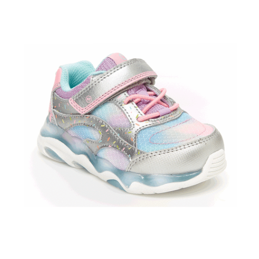 Stride Rite Light-Up Swirl Sneaker - Silver/Multi-STRIDE RITE-Little Giant Kidz