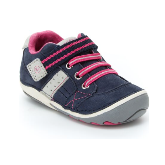 Stride Rite SRTech Soft Motion Artie Shoe - Navy/Pink-STRIDE RITE-Little Giant Kidz