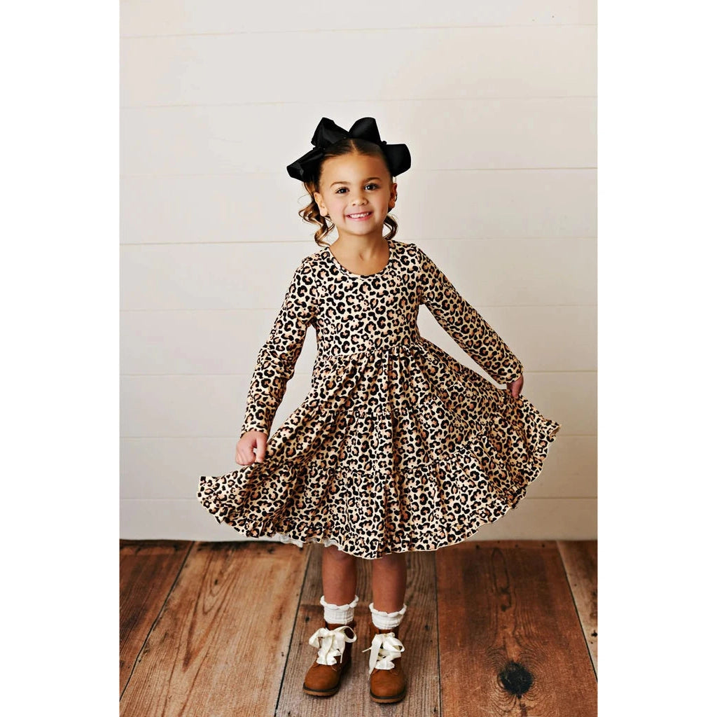 kidz dresses Swoon Baby Clothing Midnight Leopard Charming Dress 6
