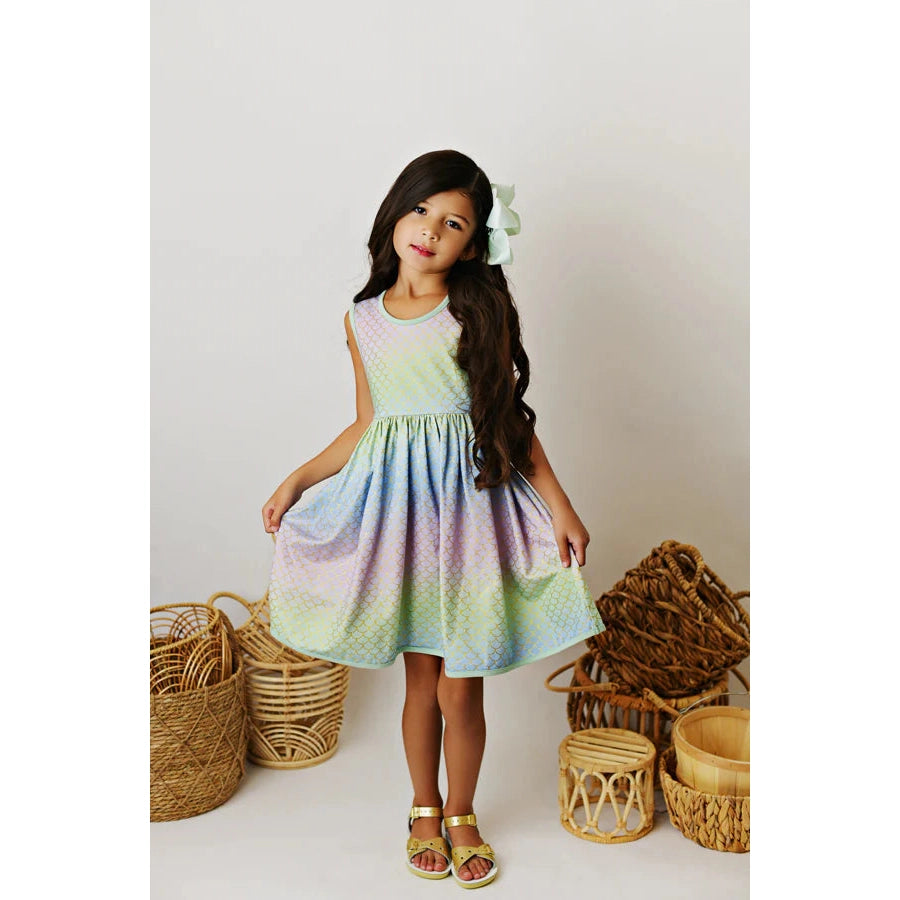 Swoon Baby Ombre Under the Sea Bow Dress-Swoon Baby Clothing-Little Giant Kidz