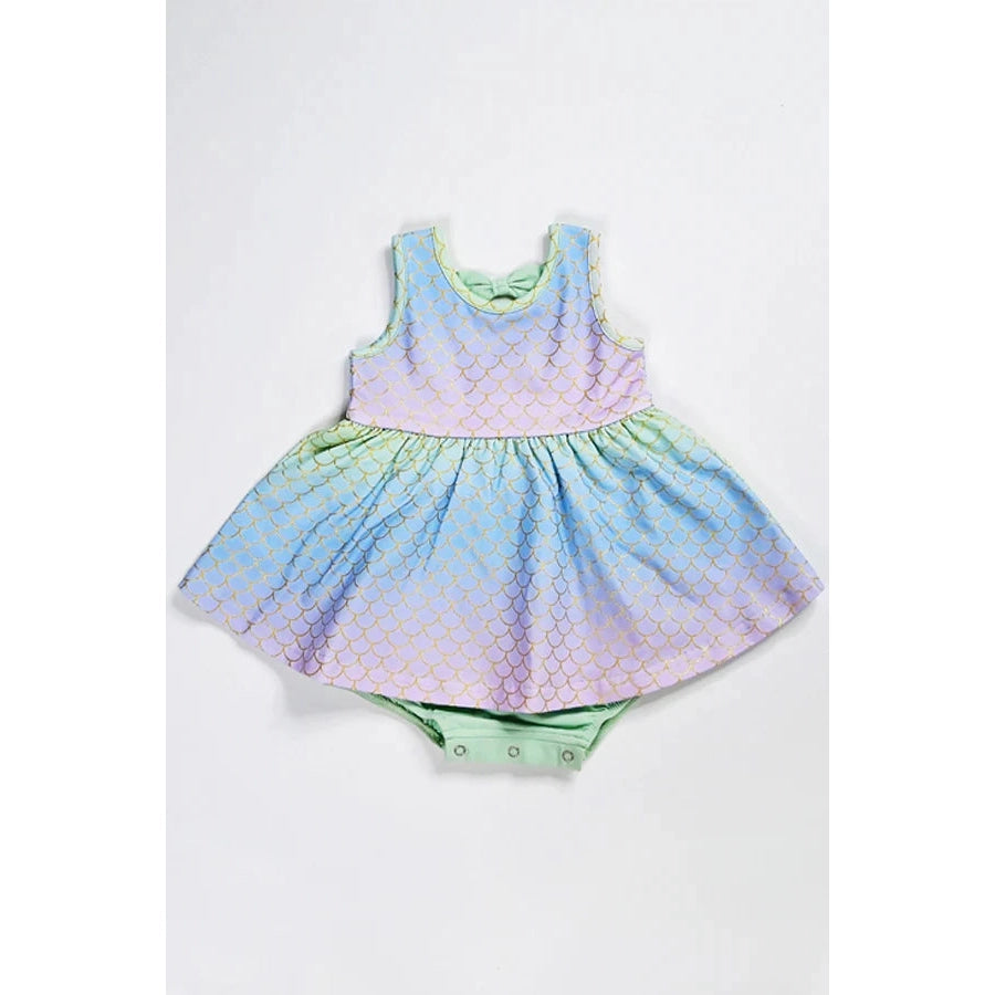 Swoon Baby Ombre Under the Sea Dainty Bow Bubble Dress-Swoon Baby Clothing-Little Giant Kidz
