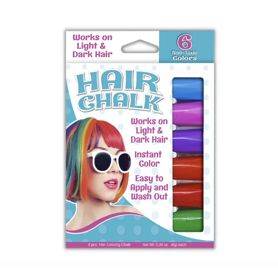 The Pencil Grip Hair Coloring Chalk - 6 Pack-THE PENCIL GRIP-Little Giant Kidz