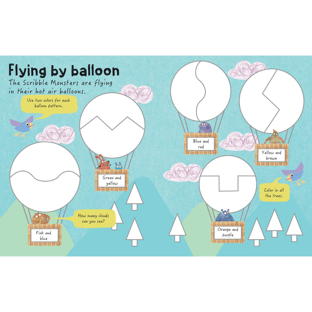 The Scribble Monsters! Coloring (Paperback Book)-Scribblers - Salariya Book Company-Little Giant Kidz