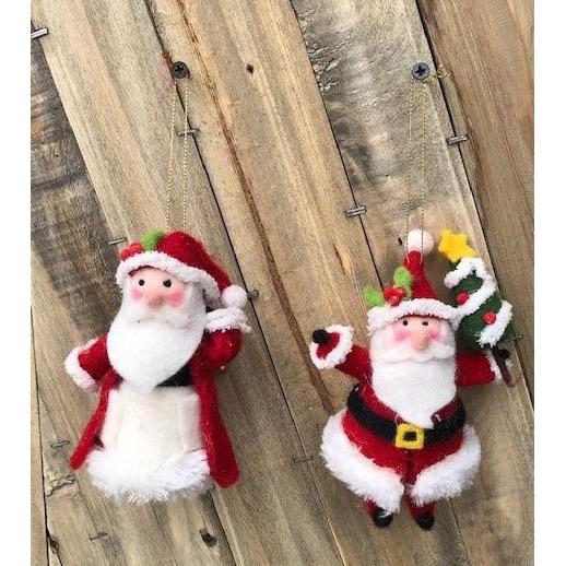 Trade Cie Felt Santa Ornaments Assorted-TRADE CIE, LLC-Little Giant Kidz