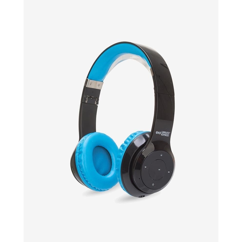 Trend Tech Brands Bluetooth Stereo Headphones - Black/Blue-Trend Tech Brands-Little Giant Kidz
