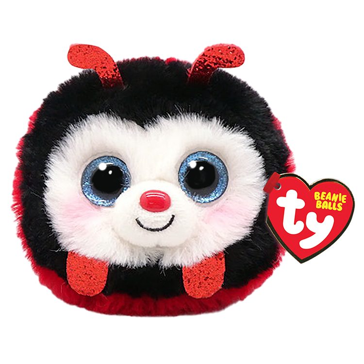 Ty Beanie Ball Izzy Red LadyBug 4