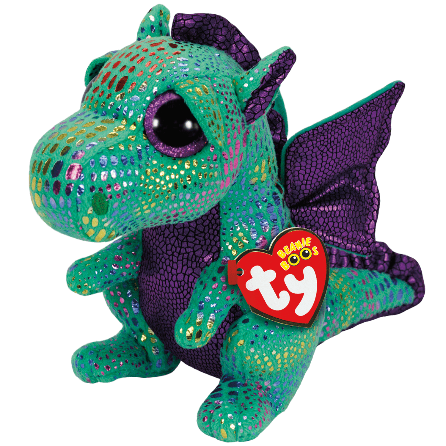 Ty Beanie Boos Collection Cinder - Green Dragon Medium - 13"-TY Inc-Little Giant Kidz