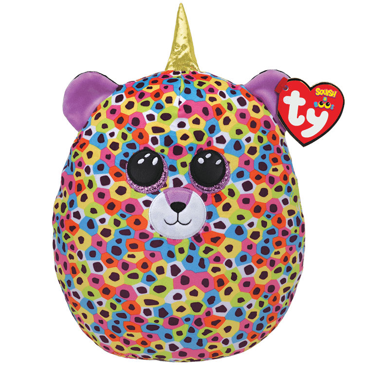Ty Beanie Squish-A-Boos Collection - Giselle Multicolor Unileopard - 14"-TY Inc-Little Giant Kidz