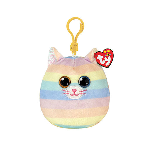 Ty Mini Beanie Squish-A-Boos™ Heather Pastel Cat Clip-TY Inc-Little Giant Kidz
