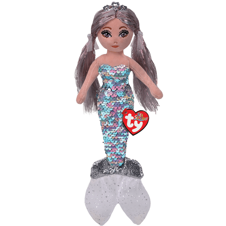 Ty Sea Sequins Athena Sequin Platinum Mermaid - Small 10"-TY Inc-Little Giant Kidz