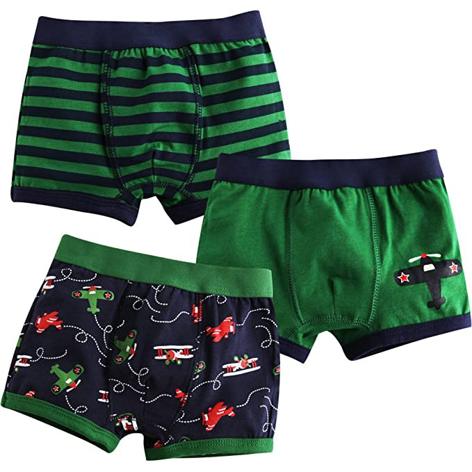 Vaenait Boys Cotton Underwear Boxer Brief 3-Pack - Airplane-Vaenait-Little Giant Kidz