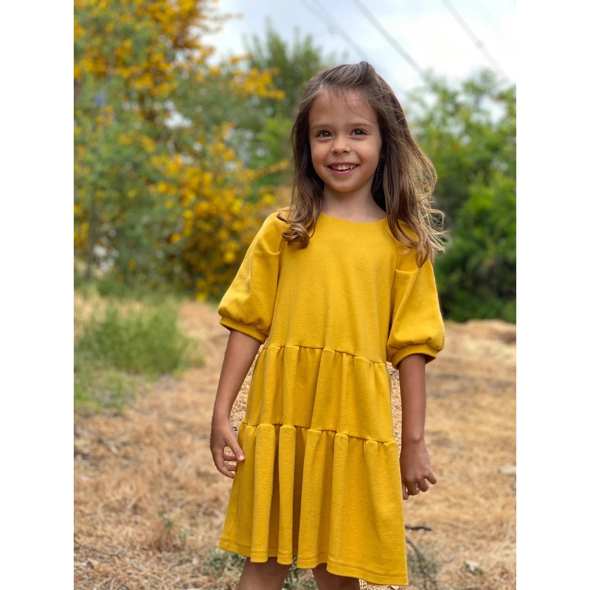 Vignette Gold Alice Dress-VIGNETTE-Little Giant Kidz