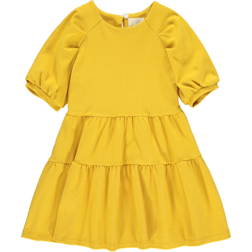 gold newborn dress Vignette Gold Alice Dress 7