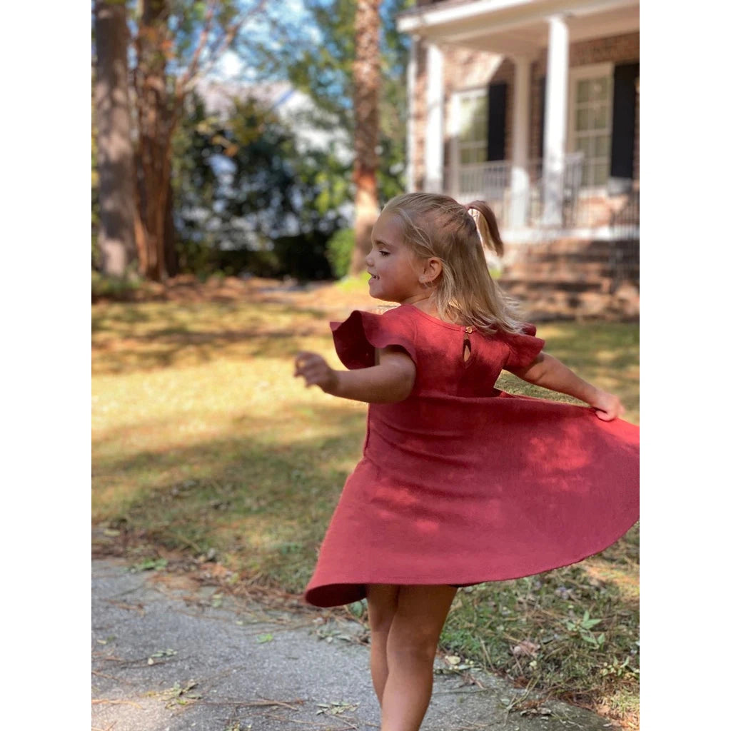 Vignette Rust Adaline Dress-VIGNETTE-Little Giant Kidz