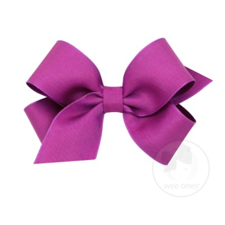 Wee Ones Medium Irridescent Taffeta/Grosgrain Overlay Bow-WEE ONES-Little Giant Kidz