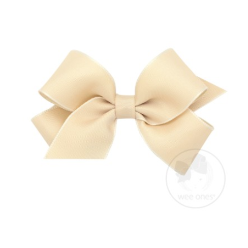Wee Ones Medium Irridescent Taffeta/Grosgrain Overlay Bow-WEE ONES-Little Giant Kidz