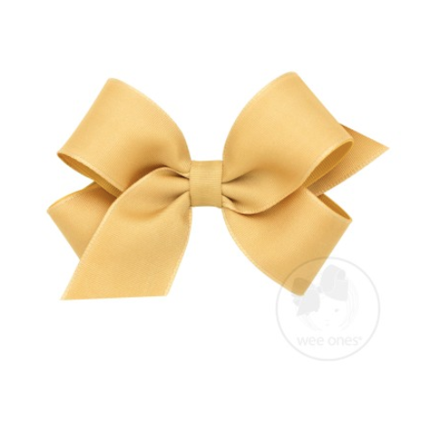 Wee Ones Medium Irridescent Taffeta/Grosgrain Overlay Bow-WEE ONES-Little Giant Kidz