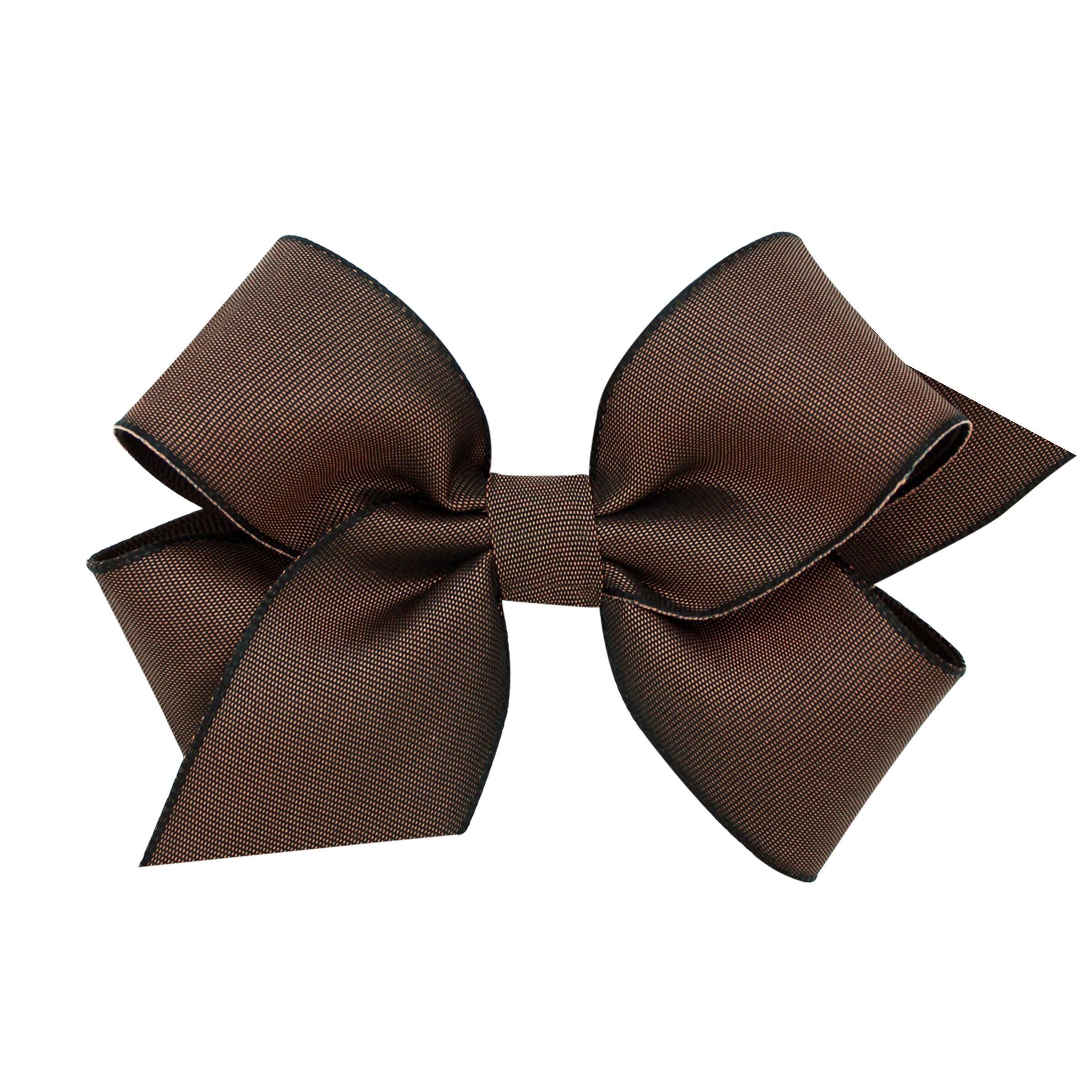 Wee Ones Medium Irridescent Taffeta/Grosgrain Overlay Bow-WEE ONES-Little Giant Kidz