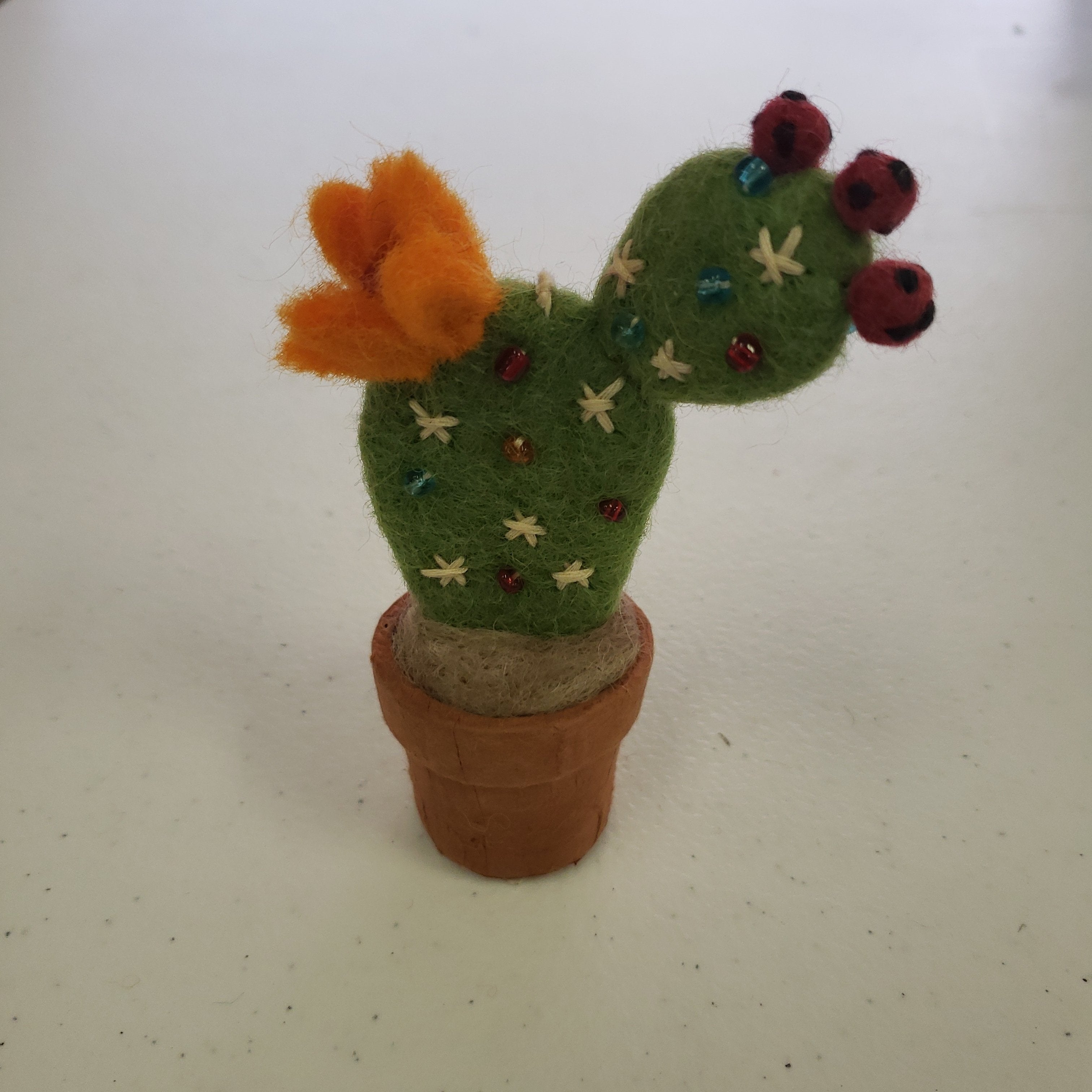 Wool - DZI Handmade Felt Cactus Prickly Pear Ornament-DZI Handmade-Little Giant Kidz