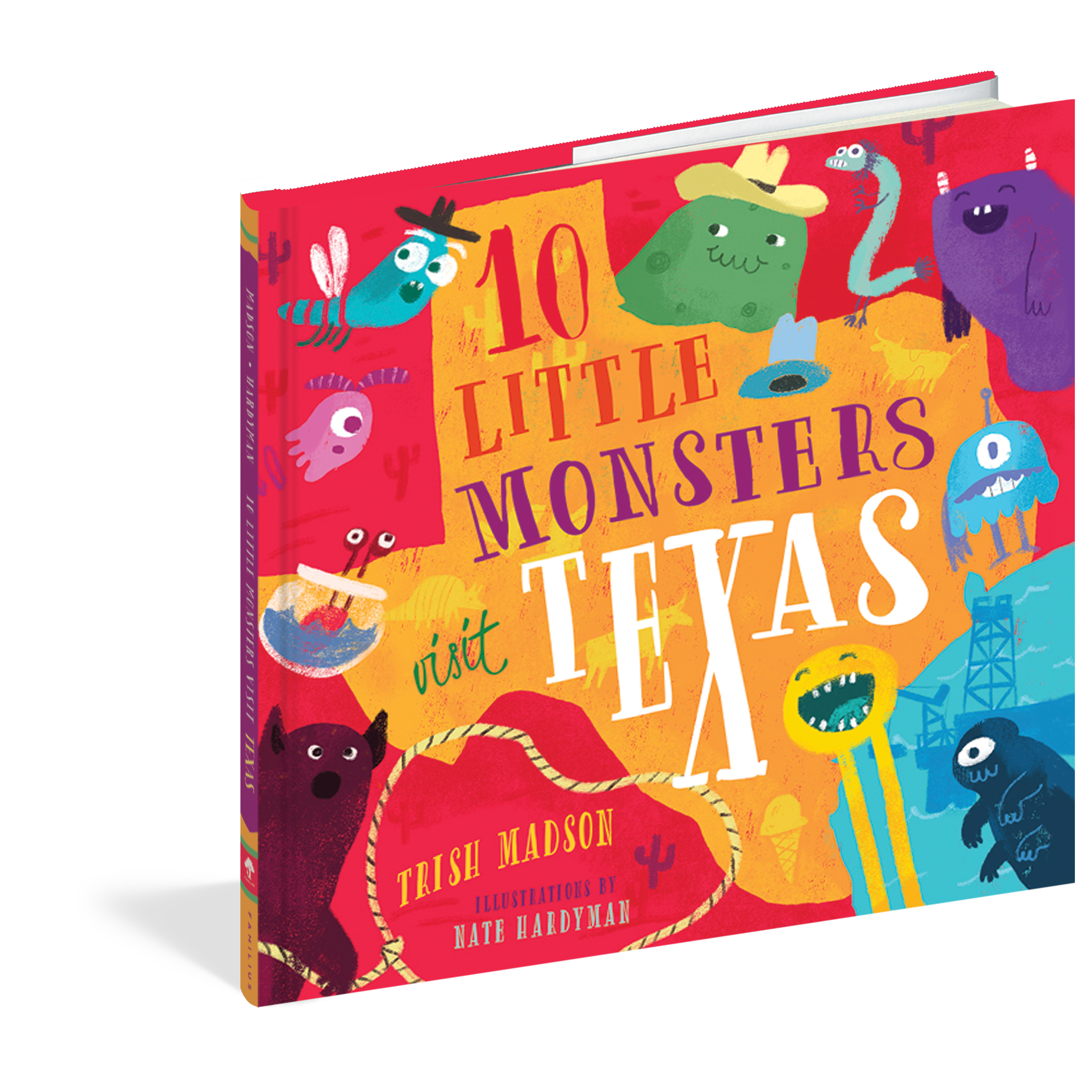 Workman Publishing: 10 Little Monsters Visit Texas (Hardcover Book)-Workman Publishing-Little Giant Kidz