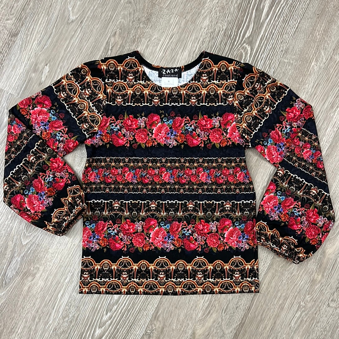 ZaZa Couture Golden Rose Top-ZAZA COUTURE-Little Giant Kidz