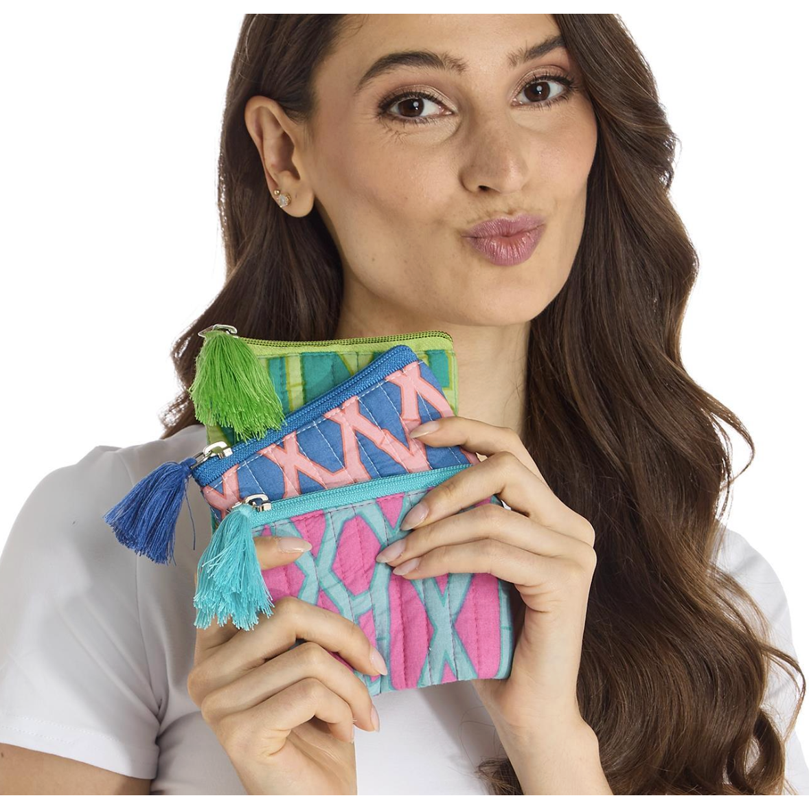 2Chic Bamboo Cotton Printed Quilted Coin Pouch-TWO'S COMPANY-Little Giant Kidz