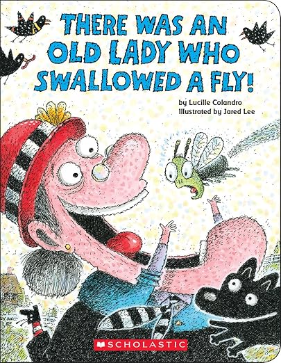 Scholastic: There Was An Old Lady Who Swallowed A Fly! (Board Book)
