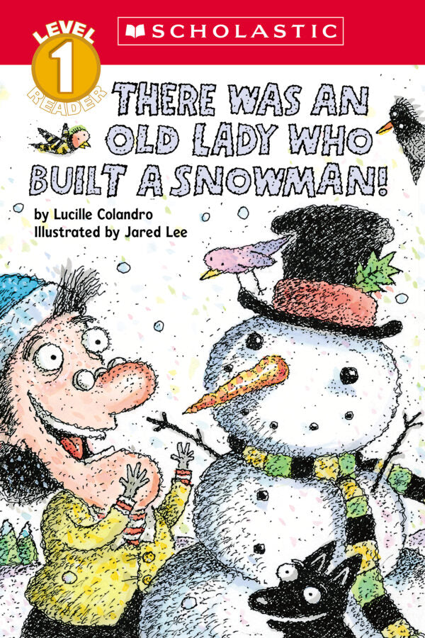Scholastic: There Was an Old Lady Who Built A Snowman (Paperback Book)