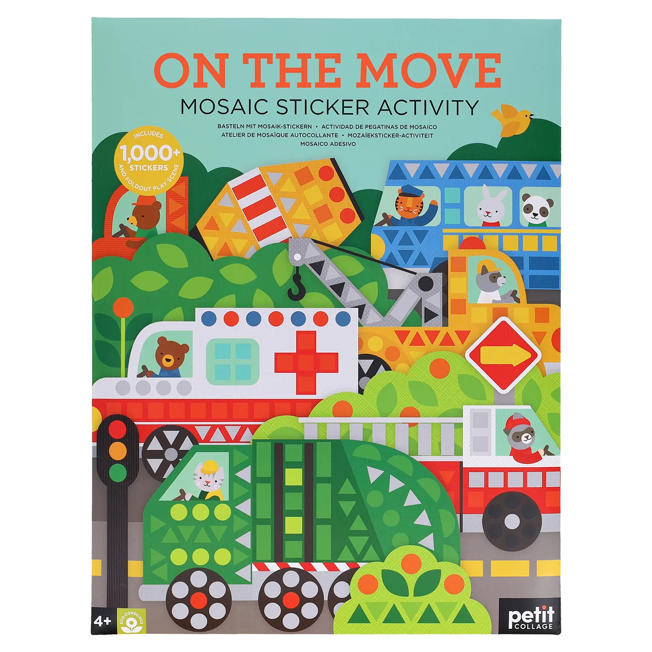 Petit Collage Mosaic Sticker Activity Book- On the Move