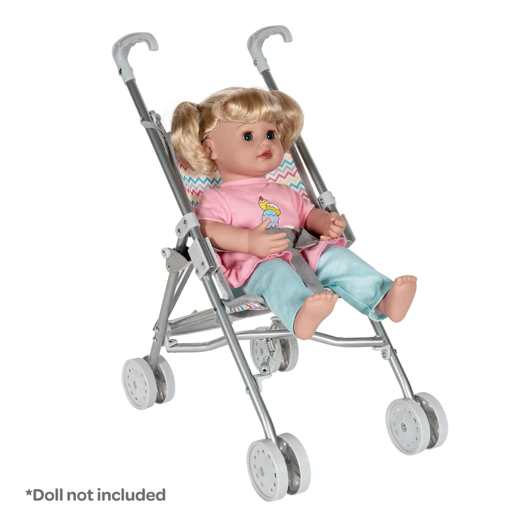 Adora Baby Doll Mini Stroller - Zig Zag Rainbow-ADORA PLAY-Little Giant Kidz