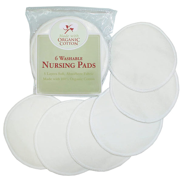American Baby Co. Organic Cotton Washable Nursing Pads (Set of 6)-ABC-Little Giant Kidz