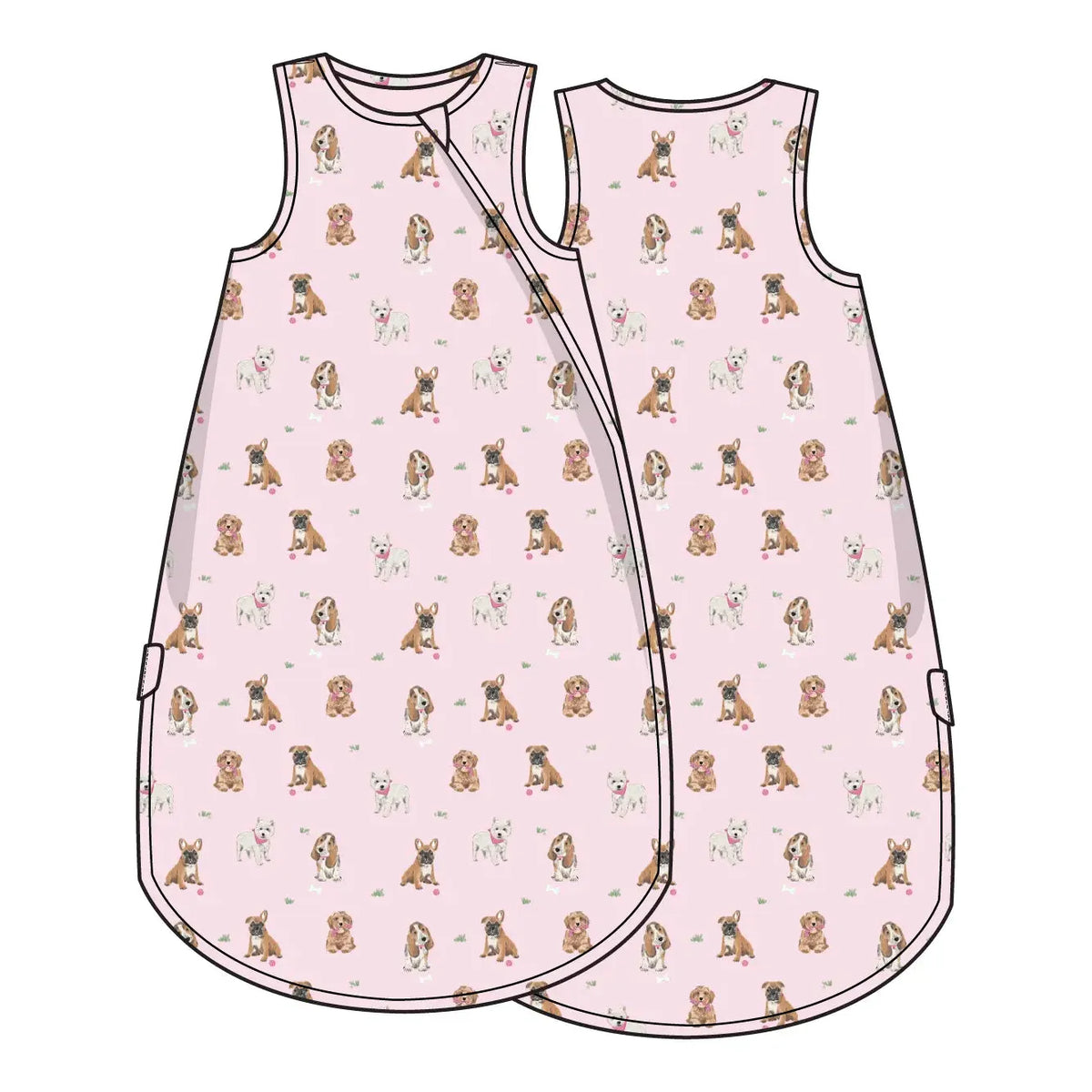 Angel Dear Bestie Dogs Pink - Sleep Bag-Angel Dear-Little Giant Kidz