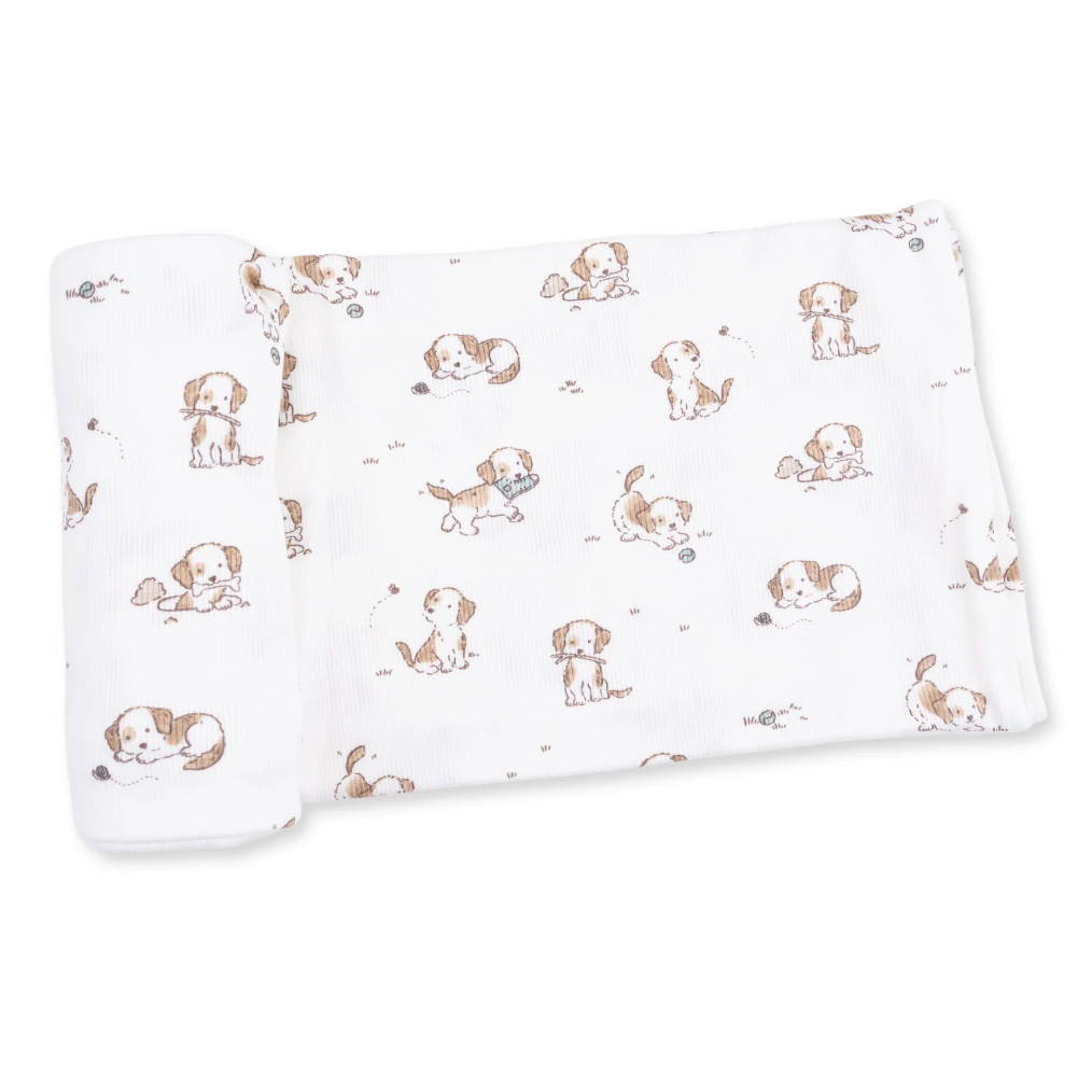 Angel Dear Explorer Puppy Blue - Swaddle Blanket-Angel Dear-Little Giant Kidz
