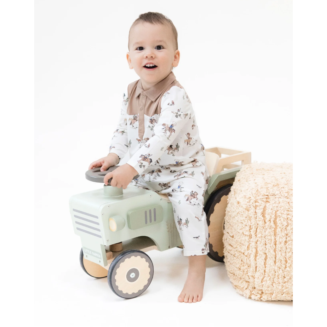 Angel Dear Horse Wrangler - Long Sleeve Cowboy Romper-Angel Dear-Little Giant Kidz