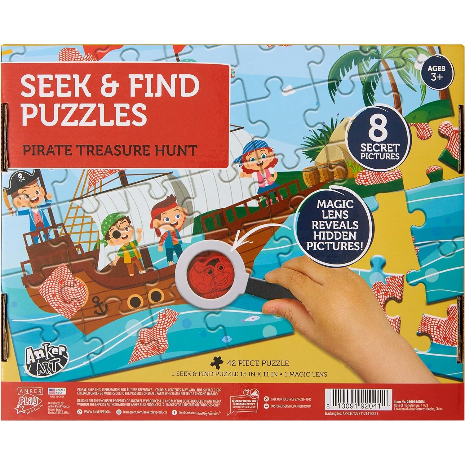 Anker Play Secret Reveal Puzzle Boy - Pirate Treasure Hunt-Anker Play Products-Little Giant Kidz