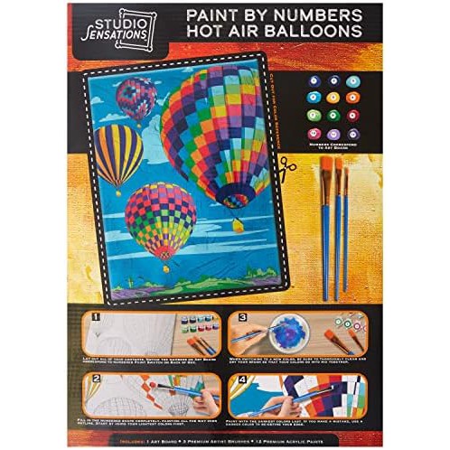 Anker Play Studio Sensations Paint by Numbers - Hot Air Balloons-Anker Play Products-Little Giant Kidz