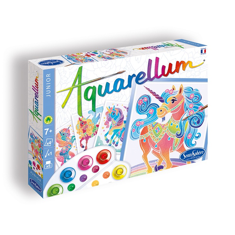 Aquarellum Junior Unicorns Watercolor Paint Set (7+)-Sentosphere USA-Little Giant Kidz