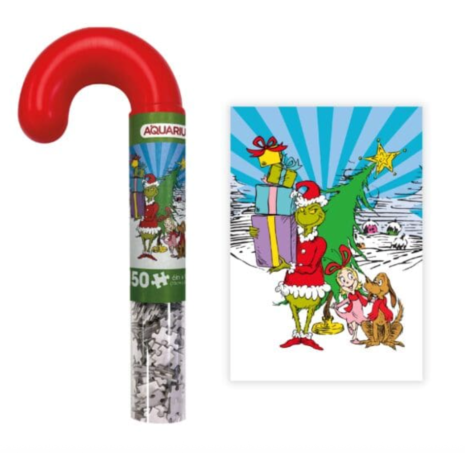 Aquarius, Gamago, Rocks Saws Grinch 150 Piece Jigsaw Puzzle Candy Cane-Aquarius, Gamago, Rocks Saws-Little Giant Kidz