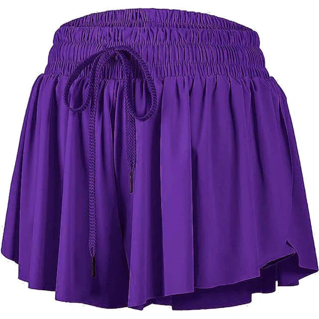 Azarhia Butterfly Flowy Shorts - Purple-AZARHIA-Little Giant Kidz