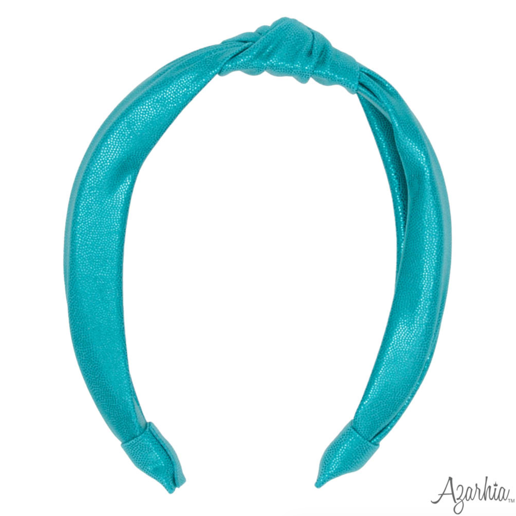 Azarhia Metallic Top Knot Headband-Shimmer Turquoise-AZARHIA-Little Giant Kidz