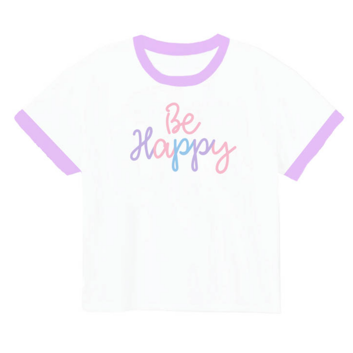 Azarhia Sequin Be Happy Boxy Shirt-White-AZARHIA-Little Giant Kidz