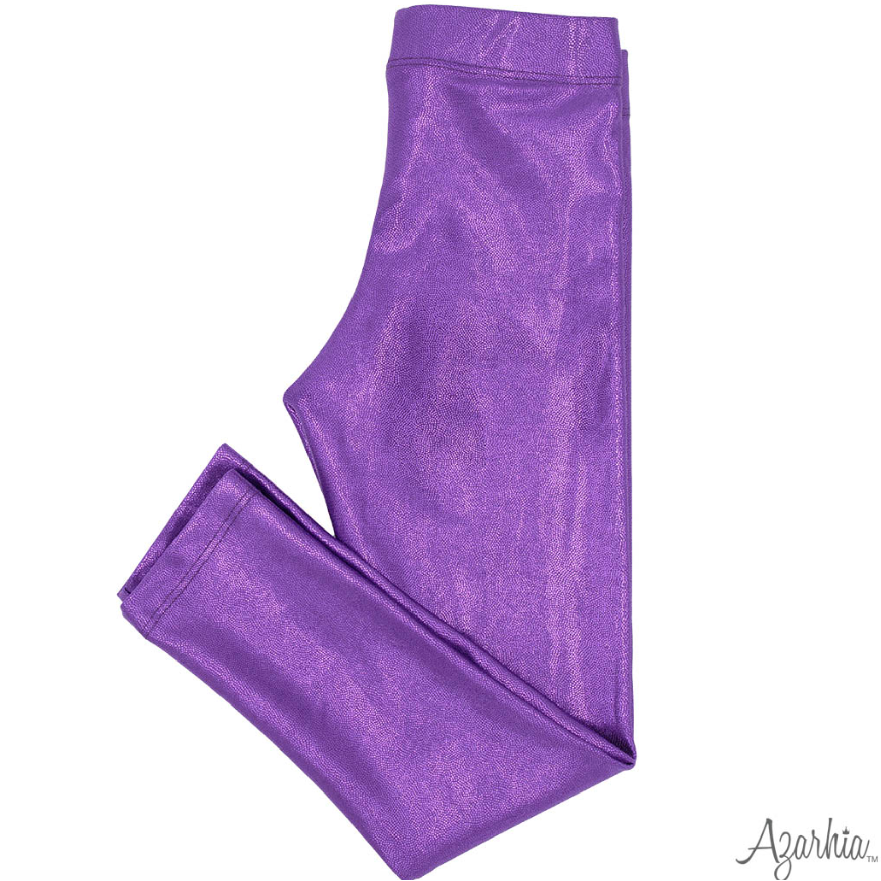 Azarhia Shimmer Leggings- Purple-AZARHIA-Little Giant Kidz