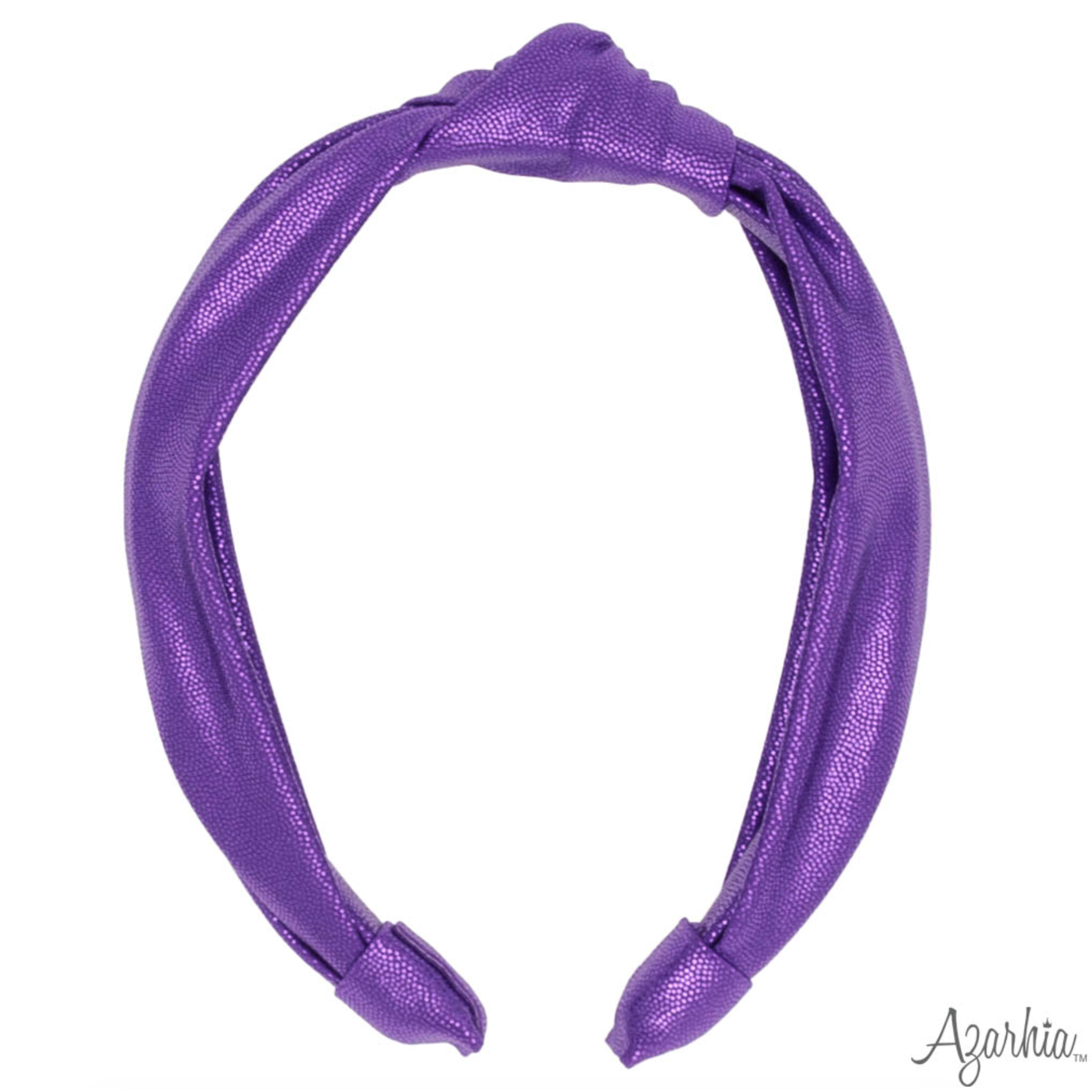 Azarhia Top Knot Headband- Purple Shimmer-AZARHIA-Little Giant Kidz
