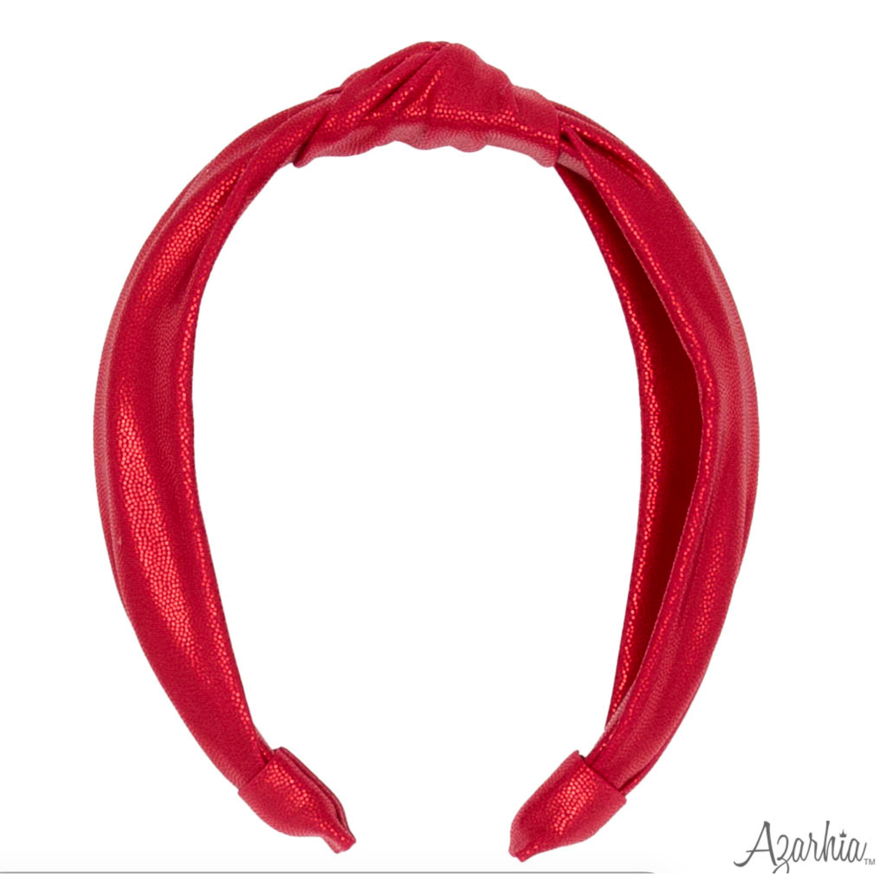 Azarhia Top Knot Headband- Red Shimmer-AZARHIA-Little Giant Kidz
