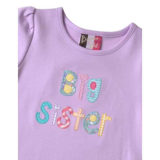 BANANA SPLIT Big Sister Applique T-Shirt-BANANA SPLIT-Little Giant Kidz